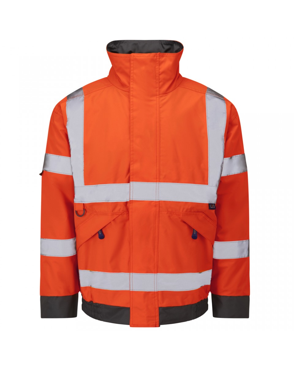 ISO 20471 Class 3 Bomber Jacket Orange EcoViz